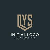 Initial YS logo shield guard shapes logo idea vector