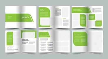 12 Page Interior Brochure Template vector