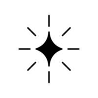 Sparkle star vector icon isoalated on white background.