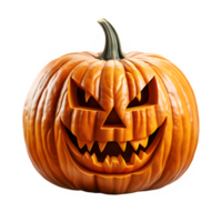 halloween pumpkin isolated on transparent background ,jack o'lantern cut out ,generative ai png