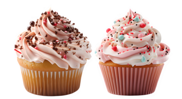 cup cake isolated on transparent background ,generative ai png