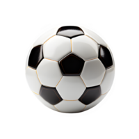 soccer ball isolated on transparent background ,ball with hexagonal surface cut out ,generative ai png