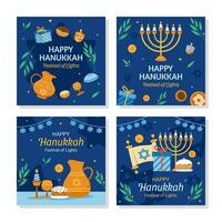 Post Template Of Events Hanukkah Festivity vector