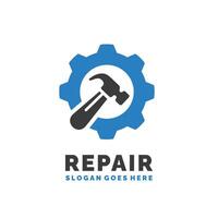 Repair logo design vector illustration. Maintenance logo