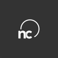 NC initial logo with rounded circle vector