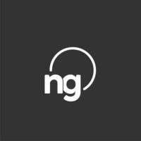 NG initial logo with rounded circle vector