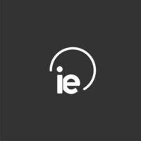 IE initial logo with rounded circle vector