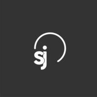 SJ initial logo with rounded circle vector