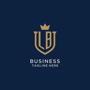 lb inicial proteger corona logo vector