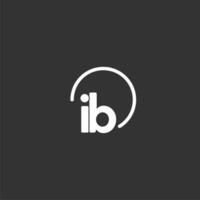 IB initial logo with rounded circle vector