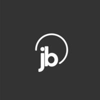 jb inicial logo con redondeado circulo vector