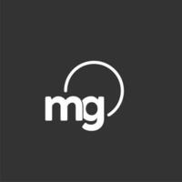 MG initial logo with rounded circle vector