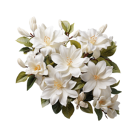 vit blomma png ai generativ