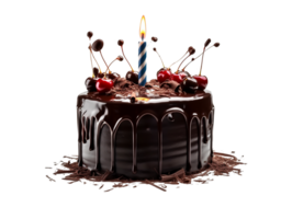 cumpleaños pastel png, contento cumpleaños pastel, cumpleaños pastel transparente antecedentes ai generativo png