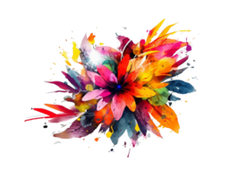 colorato fiore png, ai generativo png