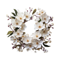 Hochzeit Rahmen Blume png ai generativ