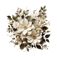 Wedding Frame Flower Png AI Generative