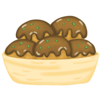 takoyaki med bläckfisk png