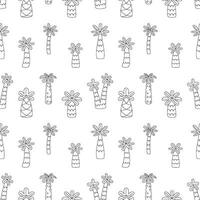Vector seamless pattern with palm