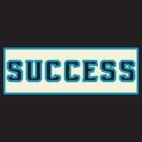 Success lettering text typography dark t shirt design on black background vector
