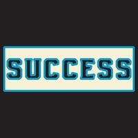 Success lettering text typography dark t shirt design on black background vector