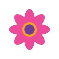 funny bright modern hippie flower vector illustration