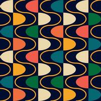 pattern in the style of the 60s. Geometric groovy pattern vector