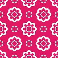 Y2K floral pattern. Funny funky retro flowers background vector