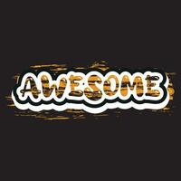 Awesome lettering text typography dark t shirt design on black background vector