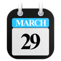 marzo 29 calendario icono png