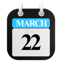 marzo 22 calendario icono png