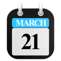März 21 .. Kalender Symbol png