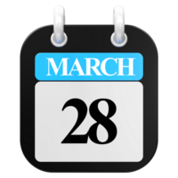 marzo 28 calendario icono png