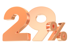 Gold Percent Number 29 png