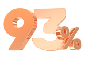 Gold Percent Number 93 png