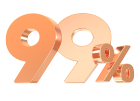 Gold Percent Number 99 png