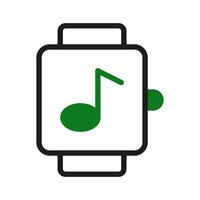 Smartwatch icon duotone green black colour sport symbol illustration. vector