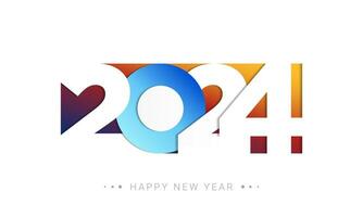 2024 Happy New Year Background Design. vector