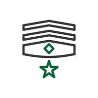 Badge icon duocolor grey green colour military symbol perfect. vector