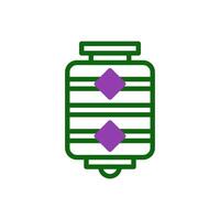 Lantern icon duotone green purple colour chinese new year symbol perfect. vector