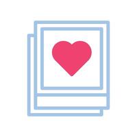 imagen amor icono duotono azul rosado estilo enamorado ilustración símbolo Perfecto. vector