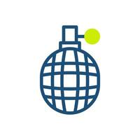 Grenade icon duotone green blue colour military symbol perfect. vector