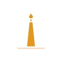 Candle icon solid orange yellow colour chinese new year symbol perfect. vector