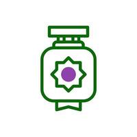 linterna icono duotono verde púrpura color chino nuevo año símbolo Perfecto. vector