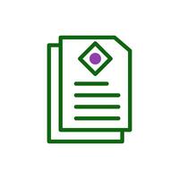 Paper icon duotone green purple colour chinese new year symbol perfect. vector