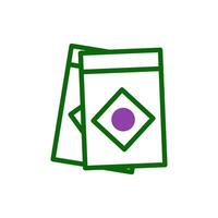 papel icono duotono verde púrpura color chino nuevo año símbolo Perfecto. vector