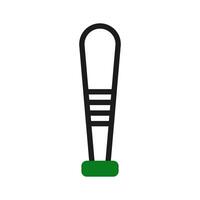 Baseball icon duotone green black colour sport symbol illustration. vector