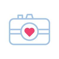 Picture love Icon duotone blue pink style valentine illustration symbol perfect. vector