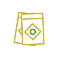 papel icono duocolor verde amarillo color chino nuevo año símbolo Perfecto. vector