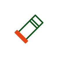 bala icono duotono verde naranja color militar símbolo Perfecto. vector